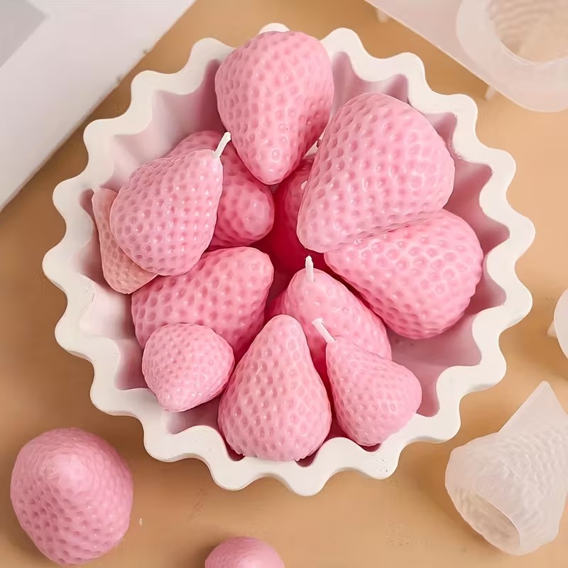 قالب شمع سيليكون على شكل فراول - مراجعة Soap Making Utensils وسعره